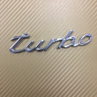 โลโก้ * Turbo สีเงิน งานโลหะ ขนาด* 3.5 x 13 cm ราคาต่อชิ้น