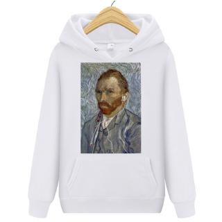 Van Gogh Drop เสื้อสเวตเตอร์สําหรับสตรีแขนยาวคอกลมพิมพ์ลาย