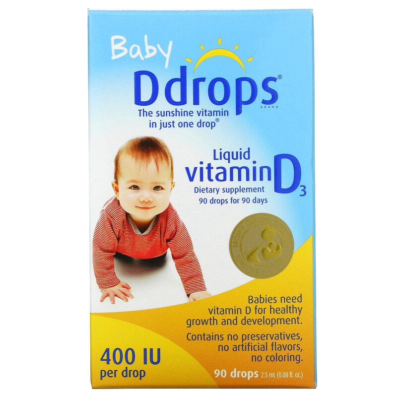 Ddrops Liquid Vitamin D3 for Baby วิตามินดี3 สำหรับทารก