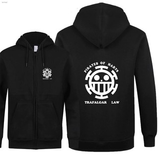 Trafalgar Law Cosplay Costume Anime Hoodies men Fleece Zipper One Piece Sweatshirts