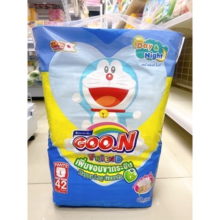 [1ห่อ] โฉมใหม่!!Goon ผ้าอ้อมเด็ก กูนน์เฟรนด์ เดย์&amp;ไนท์ แบบกางเกง รุ่นเพิ่มขอบขากระชับ