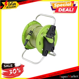 สายยางโรลตั้งพื้น TAKARA DARIA DGT1130-S 1/2 นิ้ว x 20 ม. สีเขียว/เทา สายยางรดน้ำ GROUND-BASED HOSE REEL TAKARA DARIA DG