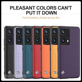 Realmi 9 Pro+ Case Luxury Plain Skin Leather Texture Cover For Realme 9i Relme 9 Pro Plus Soft Frame Protect Fundas