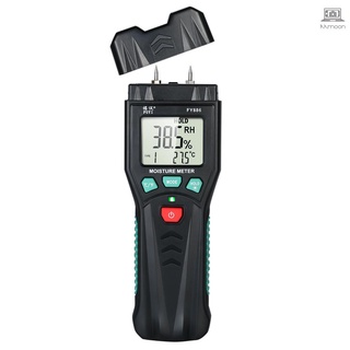 FUYI Digital Damp Meter Detector Wood Moisture Meter Wood Moisture Tester with 7 Modes LCD Backlight Data Hold Function for Wood Plants Cement Range 0.0%～60.0%