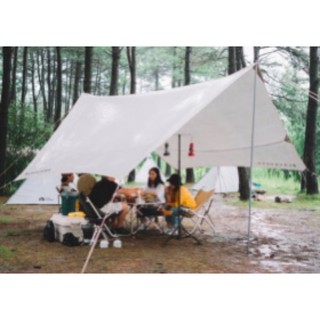 Blackdeer Hexagon Tarp blackdeer tarp Canopy Sunshade white พร้อมเสา