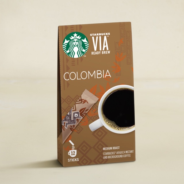 SALES 298฿ ☕️☕️ STARBUCKS VIA READY BREW COLUMBIA MEDIUM ROAST ARABICA INSTANT AND MICROGROUND COFFEE
