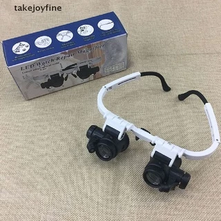 Tfth แว่นขยายคาดศีรษะ พร้อมไฟ LED 8X 15X 23X สําหรับช่างทํานาฬิกา
