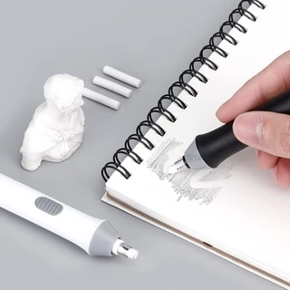 ยางลบไฟฟ้าแบตเตอรี่พร้อมรีฟิลสําหรับการวาดภาพสเก็ตช์วาดภาพ