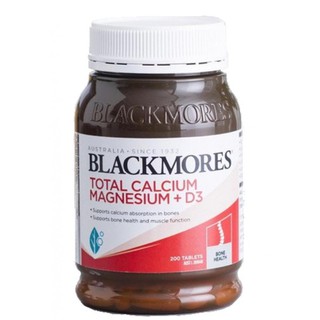 Blackmores Total แคลเซียม &amp; แมกนีเซียม + D 3 200 ชิ้น