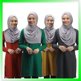 80% MEGA BAJU MUSLIMAH MELANGE WEAR ด้านล่าง ขอบกลม