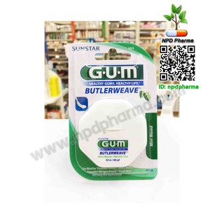 GUM Dental Floss ไหมขัดฟัน บัทเลอร์ กัม แวคซ์ เด็นทัลฟลอส DentalFloss