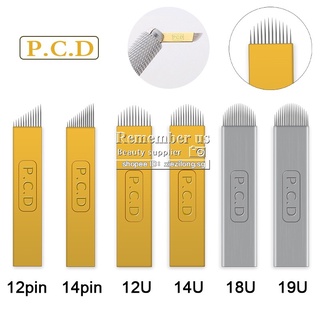 【พร้อมส่ง】ใบมีดสักคิ้วถาวร Pcd 12 14 19 Pins 1 ชิ้น สําหรับปากกาสักคิ้ว 3D