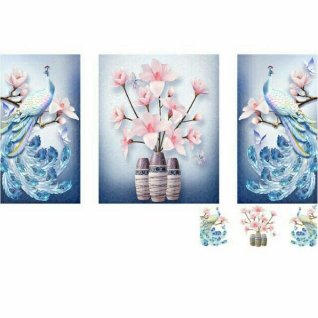 ภาพวาดเพชร Hoa Egg ภู Quy LV281 ขนาด 168x70cm