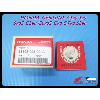 HONDA "GENUINE" CS90 S90 S90Z CL90 CL90Z C90 CT90 SL90 PISTON &amp; RING SET (size 1.00)  // ชุดลูกสูบ พร้อม แหวนสลัก ของแท้