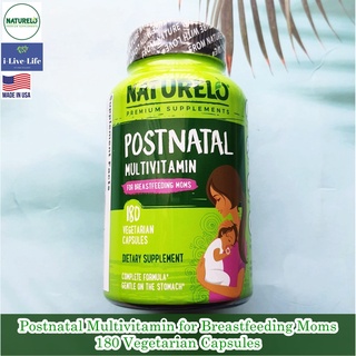 วิตามินรวมหลังคลอด สำหรับสตรีให้นมบุตร Postnatal Multivitamin for Breastfeeding Moms 180 Vegetarian Capsules - NATURELO