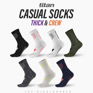 TITAN CASUAL SOCKS CREW THICK | ถุงเท้าวิ่งแบบหนา