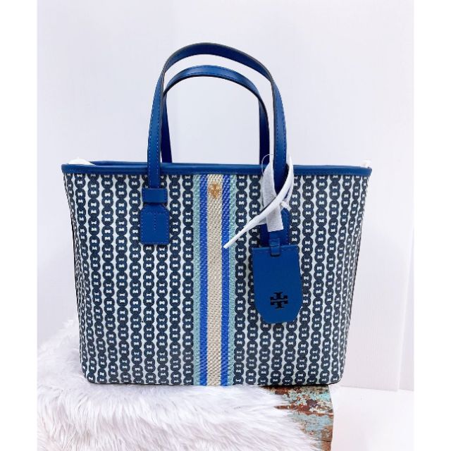 TORY BURCH GEMINI LINK CANVAS SMALL TOTE