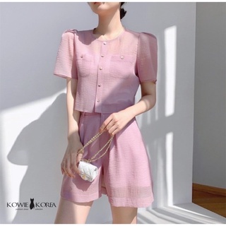 Kowie Korea Nadia ( SS- 258 - PI ) ชุดเซทเสื้อ+กางเกง สีชมพู price  1090฿ พร้อมส่ง