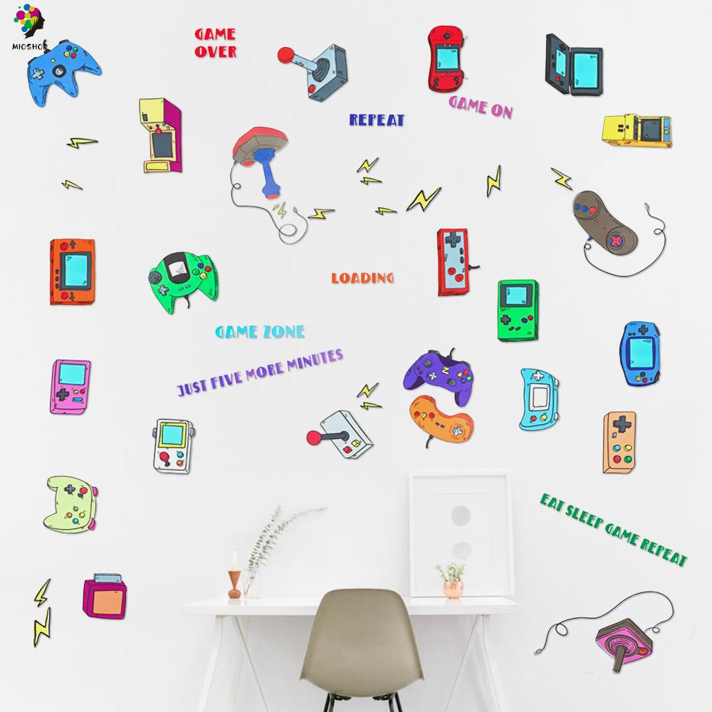 Mioshop สติ๊กเกอร์วอลเปเปอร์ Pvc ลาย Gamer กันน้ํา Diy สําหรับตกแต่ง ...