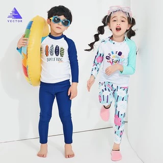 โปรดอ่านก่อนสั่ง⚠ Janylucy 🐰 🏊‍♂️ชุดว่ายนํ้าเด็กขายาวแขนยาว ชาย-หญิง 2-14ขวบ ลายน่ารักๆ🏊‍♀️