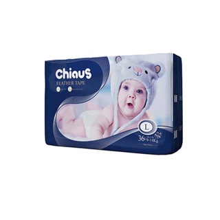 Chiaus Feather Pants/Tape Baby Diaper Size M/L (1 Pack) ผ้าอ้อมสำเร็จรูปกลางคืนแบบกางเกงรุ่นฟีเธรอ ไซส์ M/L (1 แพ็ค）