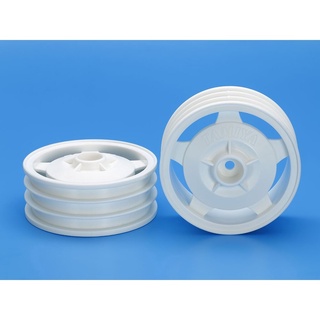 [ชุดแต่งรถบังคับ] TAMIYA 22044 OP.2044 2WD Buggy Front Star-Dish Wheels (Hex Hub, White) ชุดแต่งทามิย่าแท้ rc