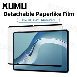 Xumu Magnetic Detachable Paper Like Screen Protector For Huawei MatePad 10.4 10.8 11 Reusable Removable Drawing Writing PET Paperlike Film MatePad Pro 10.8 Pro 12.6