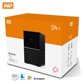 WD My Book Duo ฮาร์ดดิสก์ HDD 24TB RAID Speed 360 MB/s (WDBFBE0240JBK-SESN) เก็บไฟล์สำคัญ External Drive USB3 ประกัน 3ปี