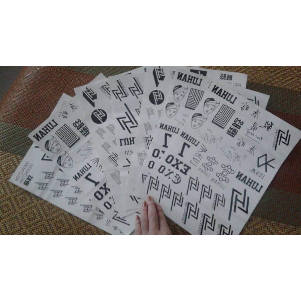สติ๊กเกอร์รอยสัก LuHan