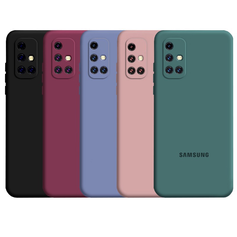 Casing Official Original Silicone Full Protection Soft Camera Protection Case Samsung Galaxy A71 A51 A31 A21 A21S A50 A50S A30S A20S A10S Cover