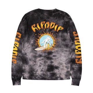 SLUM LTD - RIPNDIP Surf Up L/S Black Mineral Wash