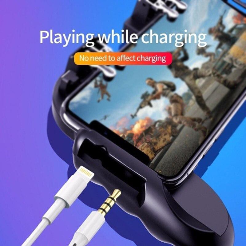 H9 Gamepad ด้ามจับพร้อมปุ่มยิง 4 ปุ่ม (แถมฟรีสายชาร์จ) แบตเตอรี่+พัดลมระบายอากาศ ด้ามจับ PUBG / Free Fire