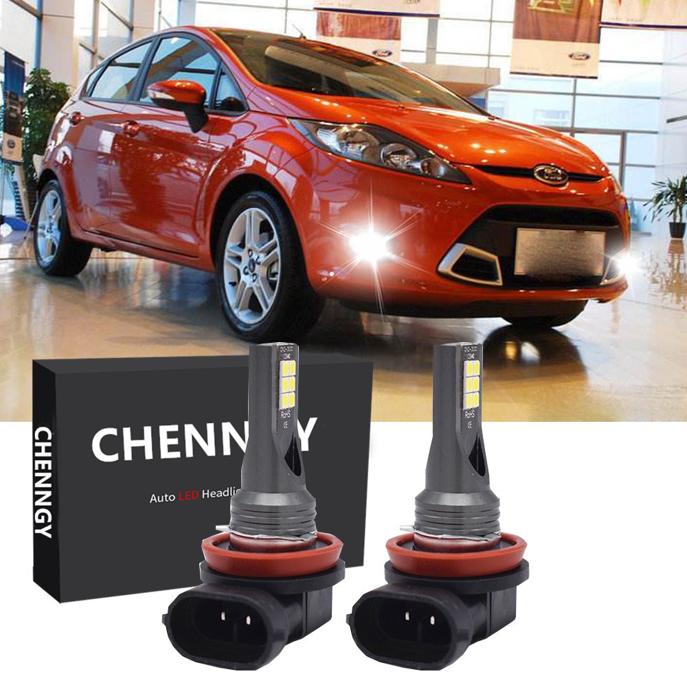 สําหรับ Ford Fiesta V 2007-2010 - 2PC Bright 6000K สีขาว LED H11 หลอดไฟหมอก