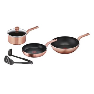 เซตเครื่องครัวผิวเคลือบ กันติด ชุดเครื่องครัว TEFAL COOK&amp;SHINE IH 6 ชิ้น แบรนด์ของแท้ ปลอดภัย ทนทาน พร้อมส่ง New 100%