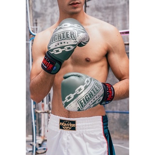 FIGHTER นวมมวยไทย ลายโซ่ (หนังวัวแท้)