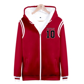 เสื้อกันหนาว แต่งซิป พิมพ์ลายตัวอักษร Sd Slam Dunk Master 3 มิติ อินเทรนด์