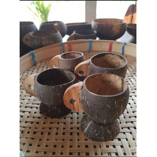 แก้วกะลามะพร้าวขนาดเล็กๆธรรมชาติราคาถูก(พร้อมส่ง)