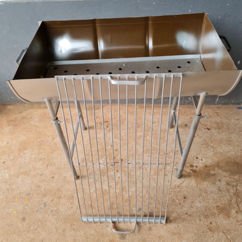 เตาขาสูง (เตาปิ้งย่างมีรองถ่าน รุ่น 100 ลิตร ) ใหญ่ สวยใหม่ พร้อมส่ง กว้าง 46 ยาว 80 สูง 80 เซนติเมตร ได้ตามรูปครบชุด - รูปที่ 6