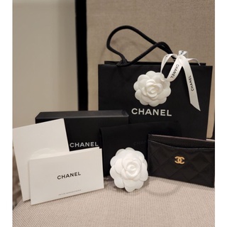 ใหม่ !! Chanel caviar card holder ดำ GHW ของเเท้ shop ไทย