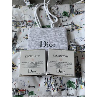 ป้ายคิงแท้ 100% แป้งรองพื้น Dior snow Perfect Light Compact Brightening Foundation 12g