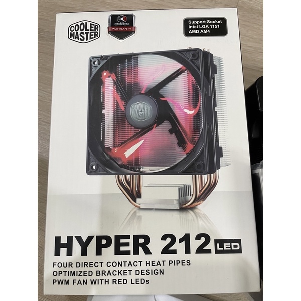 CPU Air Cooler (พัดลมซีพียู) Cooler Master Hyper 212 LED Turbo Red