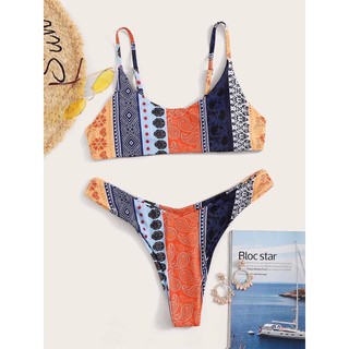 Bikini two pieces สายฝอ ราคาน่ารัก ผ้าดีมาก สินค้าพร้อมส่งในไทย