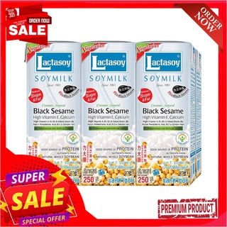 แลคตาซอยนมถั่วเหลืองผสมงาดำ250มล.  แพ็ค 6LACTASOY BLACK SESAME 250 ML. PACK 6