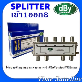 สปิตเตอร์ แยกสัญญาณ DBYเข้า1ออก8 (ใช้แยกเสาอากาศดิจิตอล)