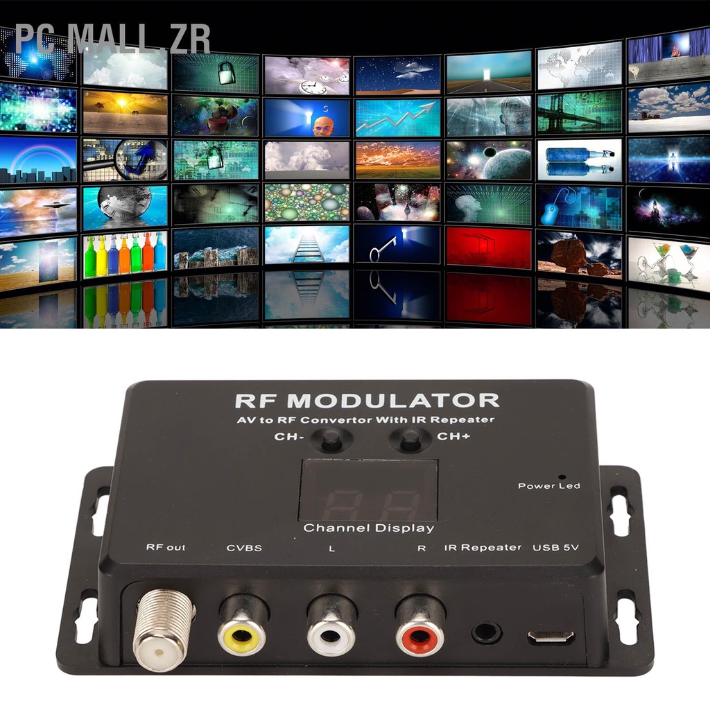 Pc Mall.Zr Rf Modulator ตัวแปลง Av เป็น Ir Repeater สําหรับกล่อง Dvr ...
