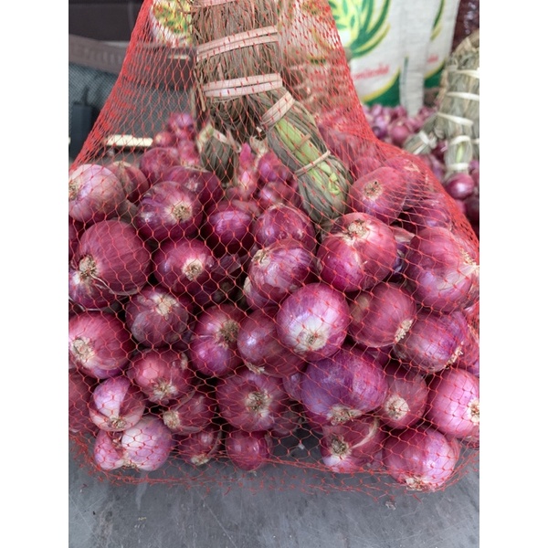 หอมแดงศรีสะเกษมัดจุกเบอร์1รุ่น1กิโลกรัม