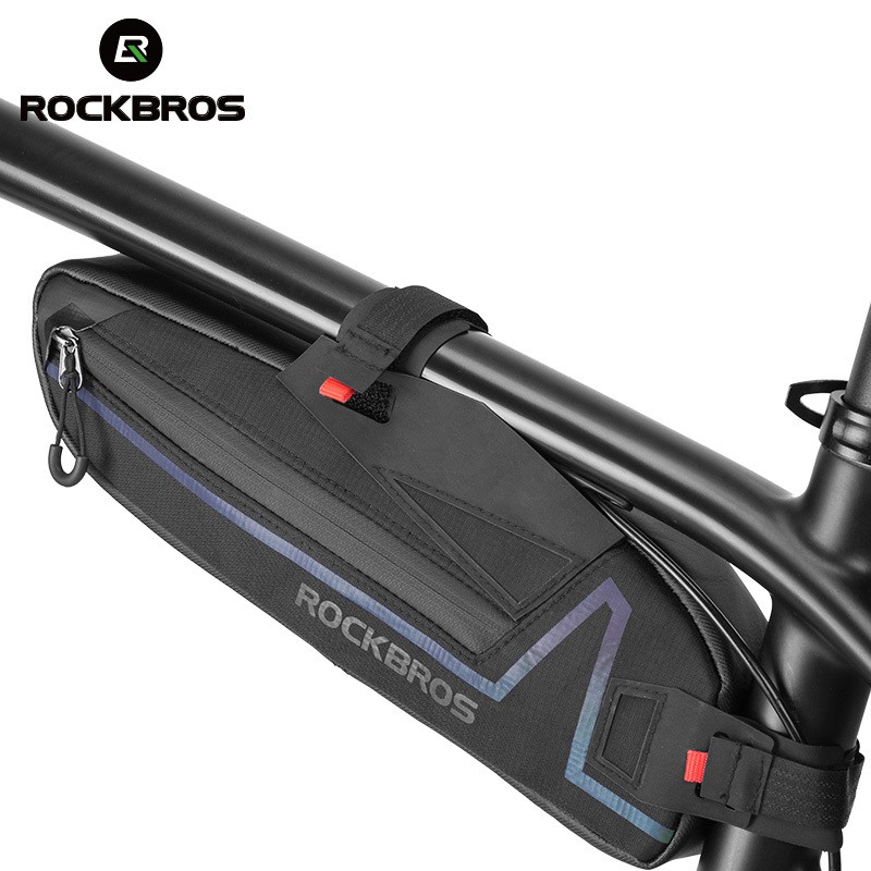 ROCKBROS กระเป๋าสะท้อนแสง กันน้ํา จุของได้เยอะ 1.5 ลิตร สําหรับติดด้านหน้ารถจักรยาน MTB