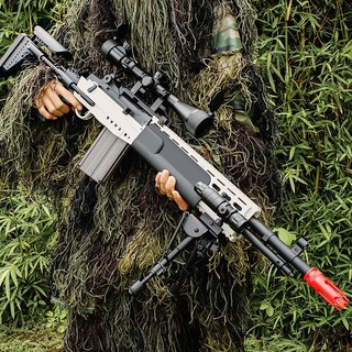 ลิตเติ้ลแบล็กบูล MK14 สไนเปอร์ปืนกระสุนอ่อน M14ebr ปืนของเล่น