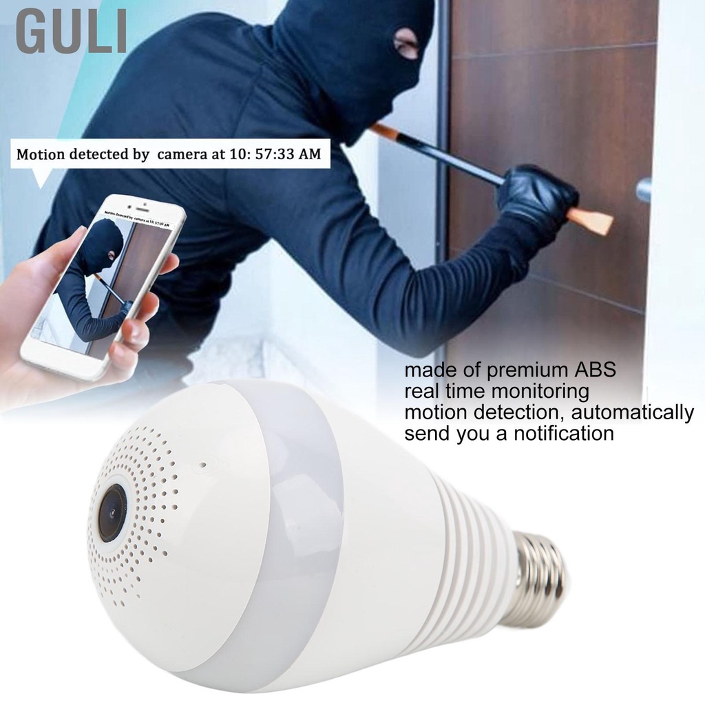 Guli Light Bulb Camera ABS 1080P Real Time Monitoring Alarm ...