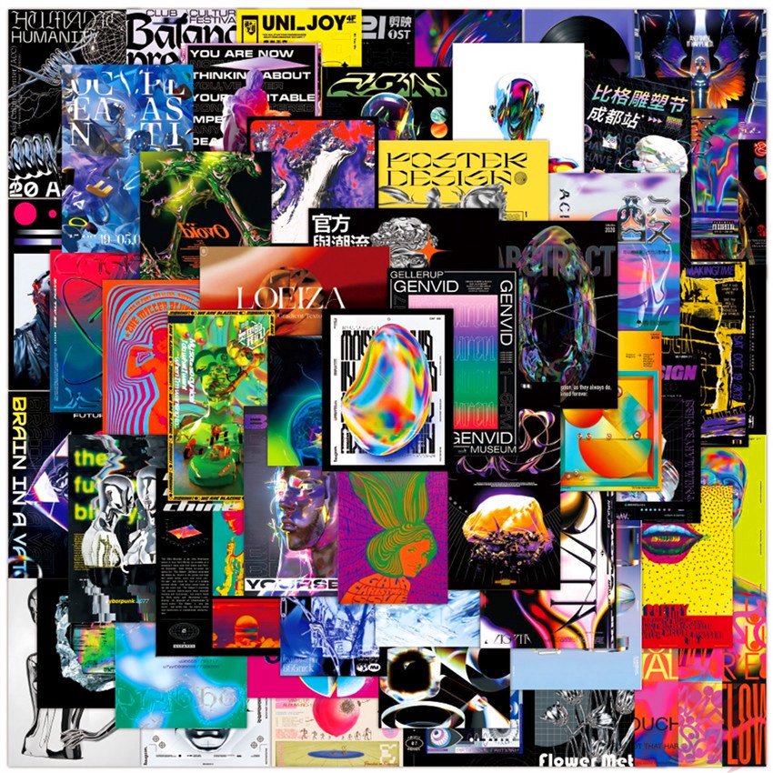 ❉ สติ๊กเกอร์ Harajuku Darkness Art Series 02 ❉ 60 ชิ้น/เซ็ตกันน้ํา DIY Fashion Decals สติ๊กเกอร์ Doodle